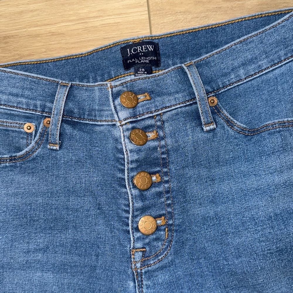 J. Crew Full length Flare Jean jeans pants in Signature Stretch size 25” - Picture 7 of 10